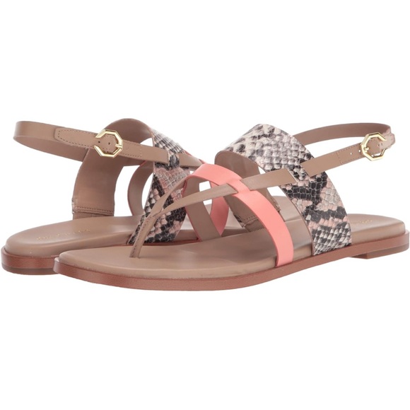 🤎Cole Haan🤎Finley Grand Sandal, size 7.5, Python Multi Print - Picture 3 of 17